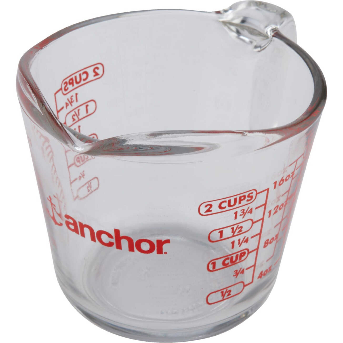 Anchor Hocking 2 Cup Clear Glass Measuring Cup Image 1