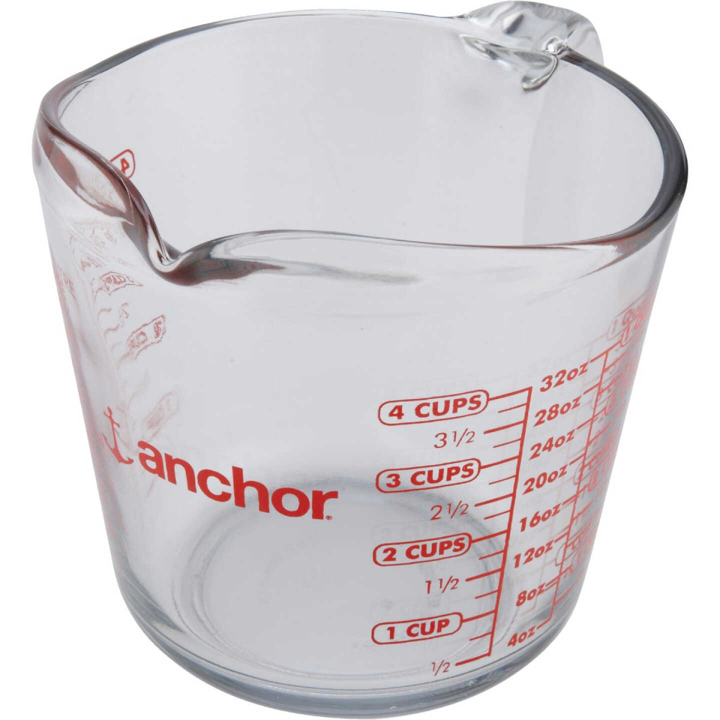 Anchor Hocking 4 Cup Clear Glass Measuring Cup Image 1