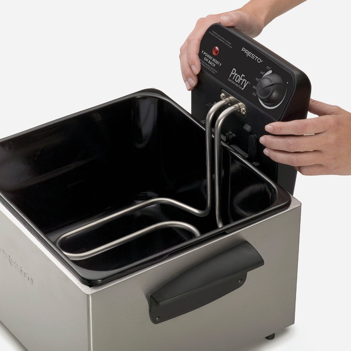 Presto ProFry 3 Qt. Silver Aluminum Dual Basket Deep Fryer Image 5