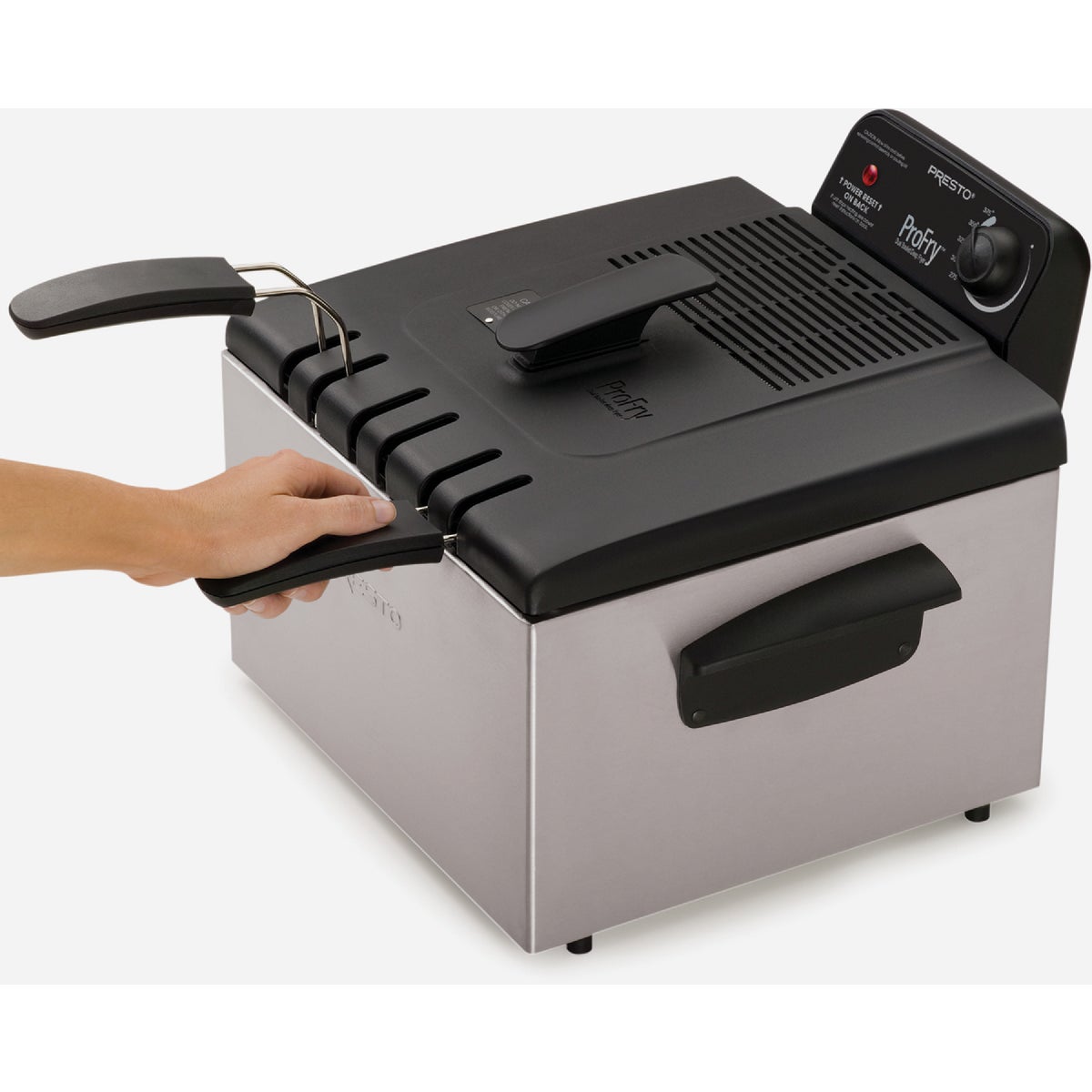 Presto ProFry 3 Qt. Silver Aluminum Dual Basket Deep Fryer Image 7