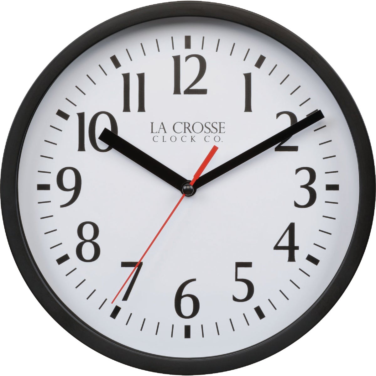 La Crosse Technology 8 In. Black Basics Analog Wall Clock