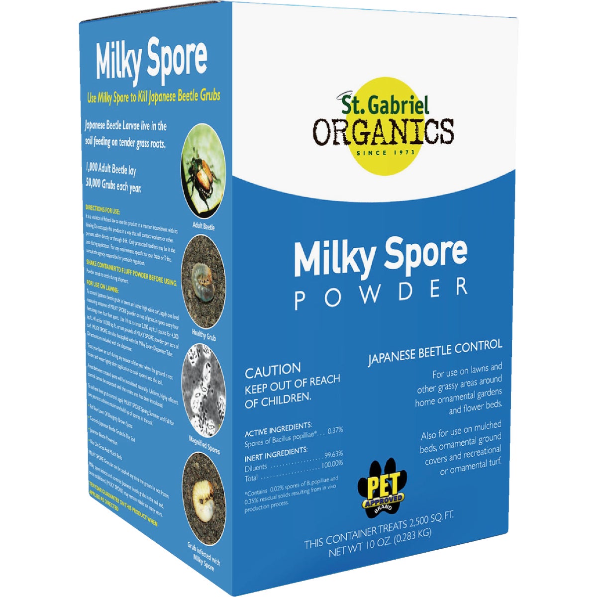 St. Gabriel Organics 10 Oz. Ready To Use Milky Spore Grub Beetle Killer Powder Image 1