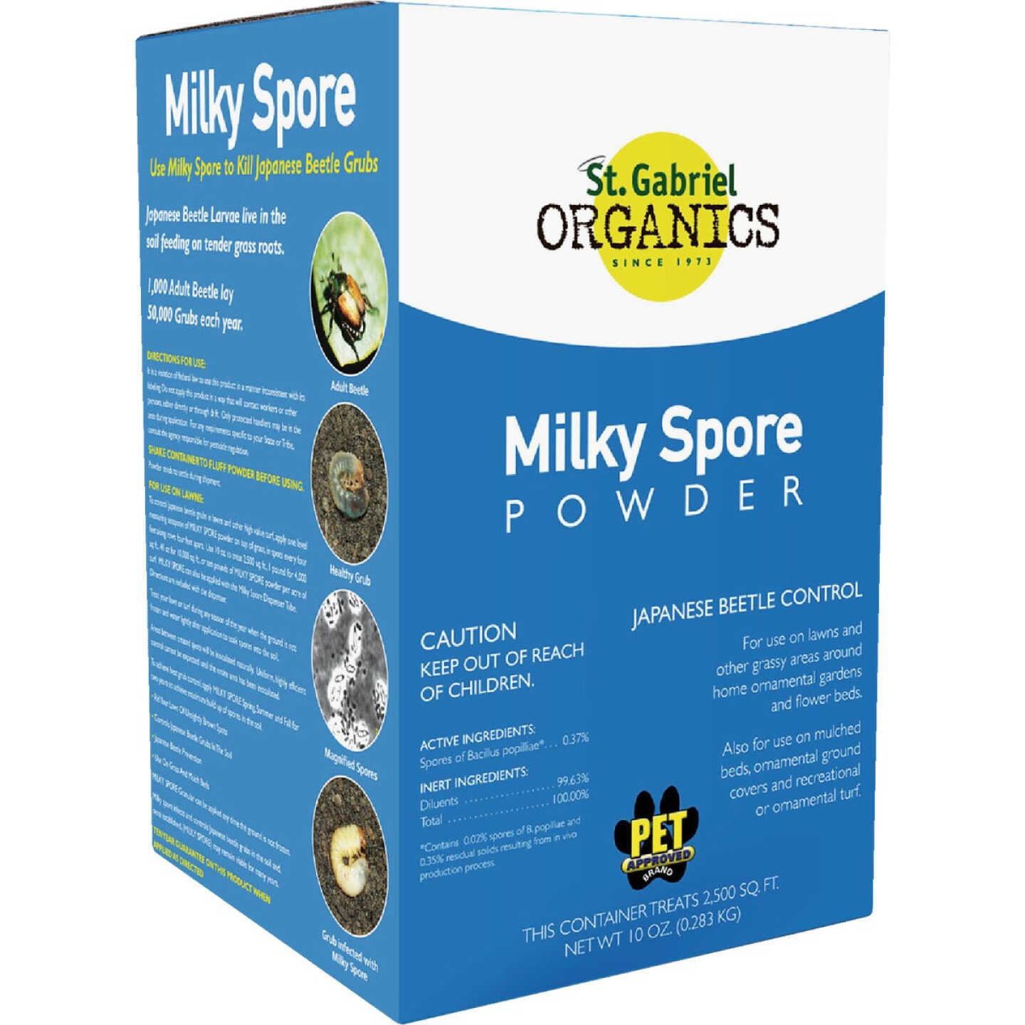 St. Gabriel Organics 10 Oz. Ready To Use Milky Spore Grub Beetle Killer Powder Image 1