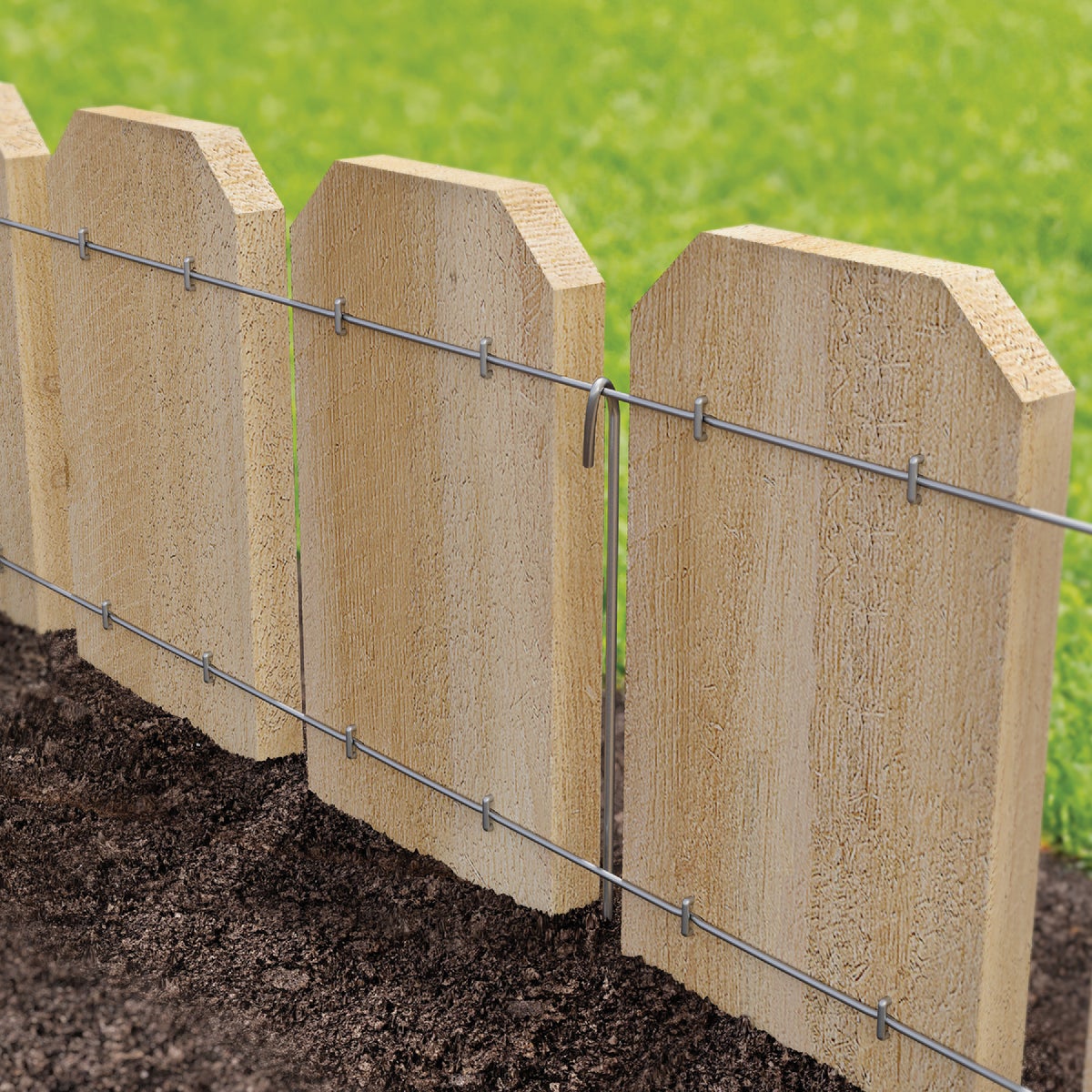 Greenes Fence 6 In. H. x 10 Ft. L. Cedar Lawn Edging Image 2