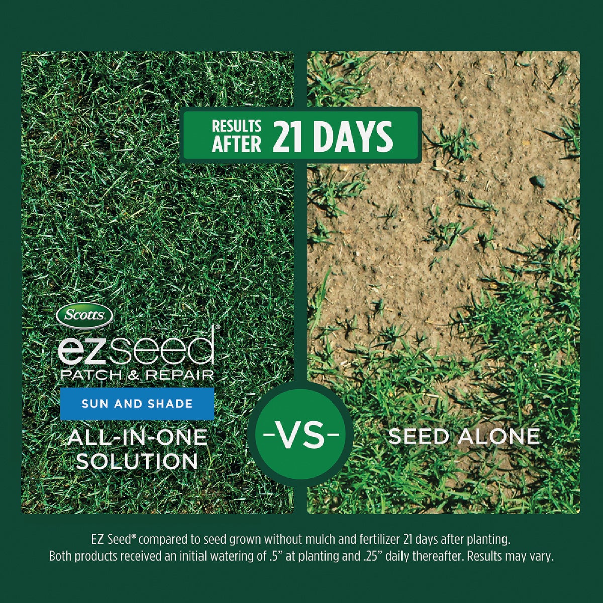 Scotts EZ Seed 20 Lb. 445 Sq. Ft. Patch & Repair Sun and Shade Mulch, Seed and Fertilizer Combination Image 2