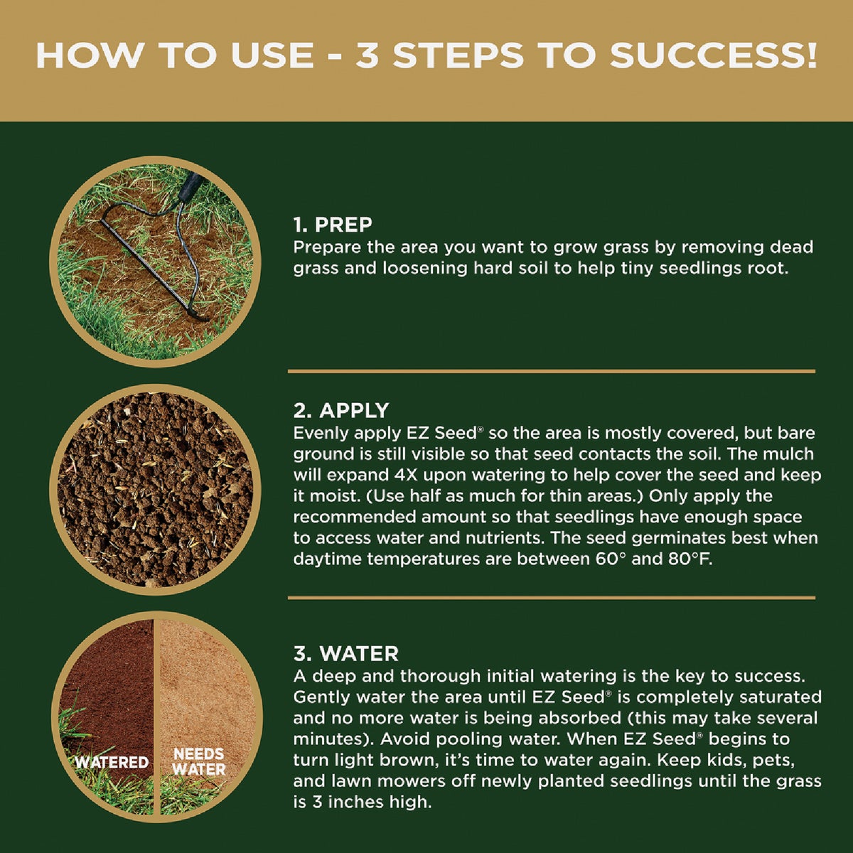 Scotts EZ Seed 20 Lb. 445 Sq. Ft. Patch & Repair Sun and Shade Mulch, Seed and Fertilizer Combination Image 5