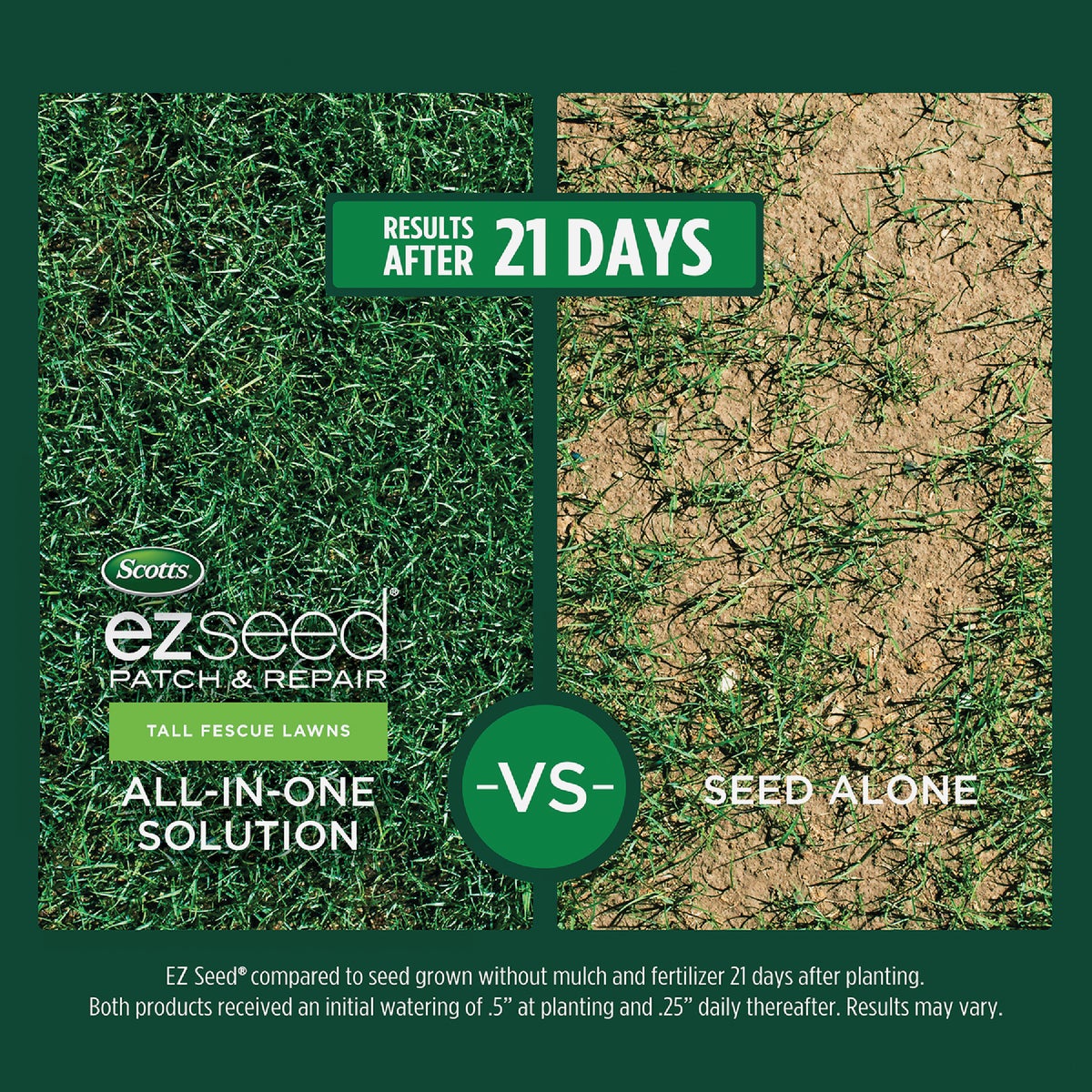 Scotts EZ Seed 20 Lb. 445 Sq. Ft. Patch & Repair For Tall Fescue Lawns Mulch, Seed and Fertilizer Combination Image 3