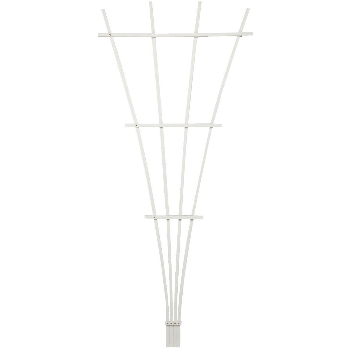 6' FAN TRLLIS FLDBL WH