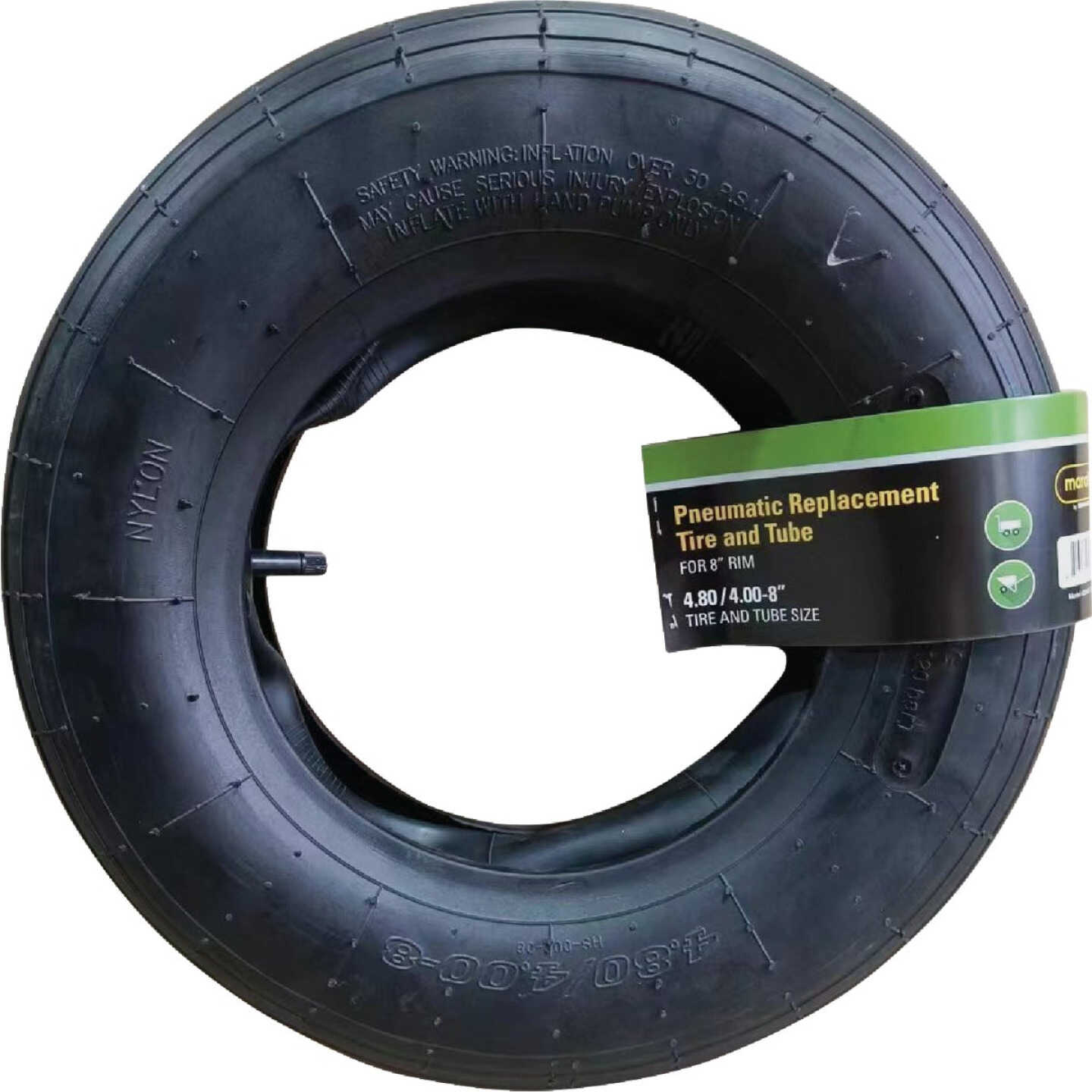 Marathon 4.80/4.00 - 8 In. Replacement Tire & Tube Image 1