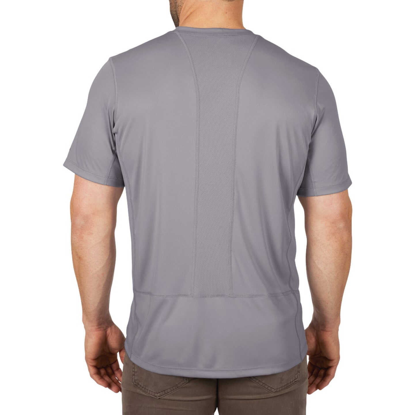 Milwaukee Workskin XL Gray Short Sleeve Men's Lightweight Performance Shirt Image 3