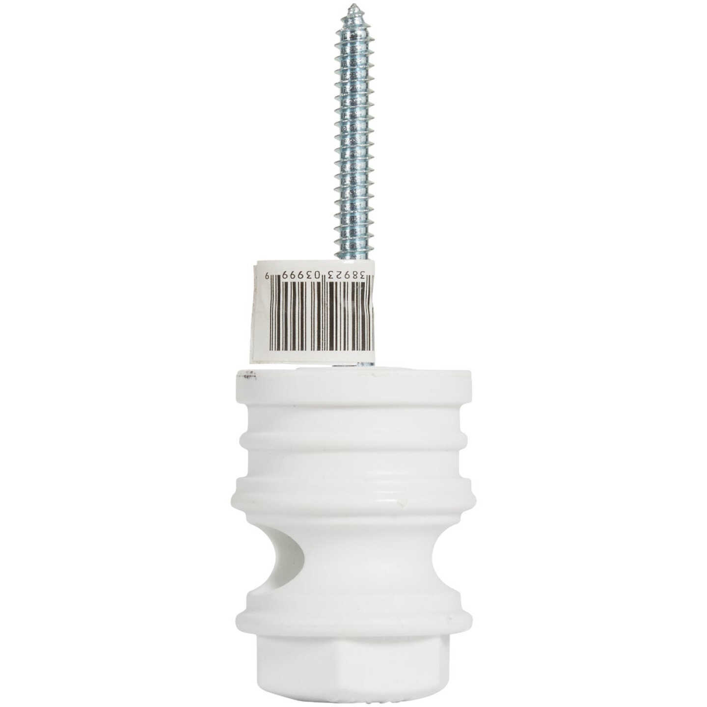 Dare Screw-On White Polyethylene Hex Head Electric Fence Insulator Image 3