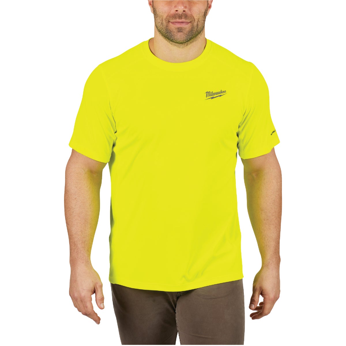 Milwaukee Workskin Large High Visibility Short Sleeve Men's Lightweight Performance Shirt Image 1