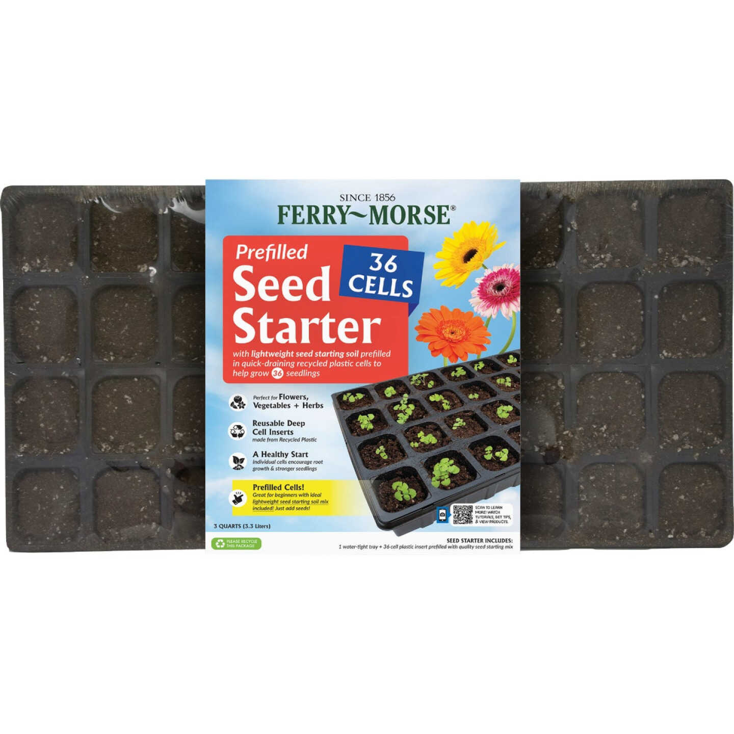 Ferry Morse 36-Cell 22 In. W. x 11 In. D. Seed Starter Kit Image 1