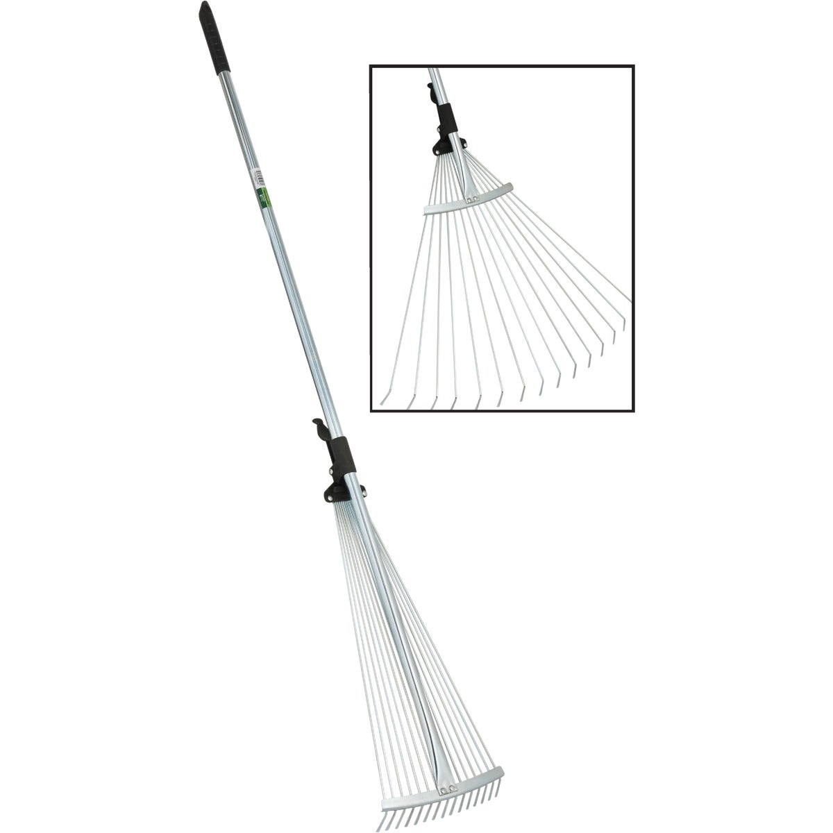 Best Garden 25 In. Adjustable Steel Leaf Rake with 48 In. Steel Handle (15-Tine)