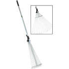 Best Garden 25 In. Adjustable Steel Leaf Rake with 48 In. Steel Handle (15-Tine) Image 1