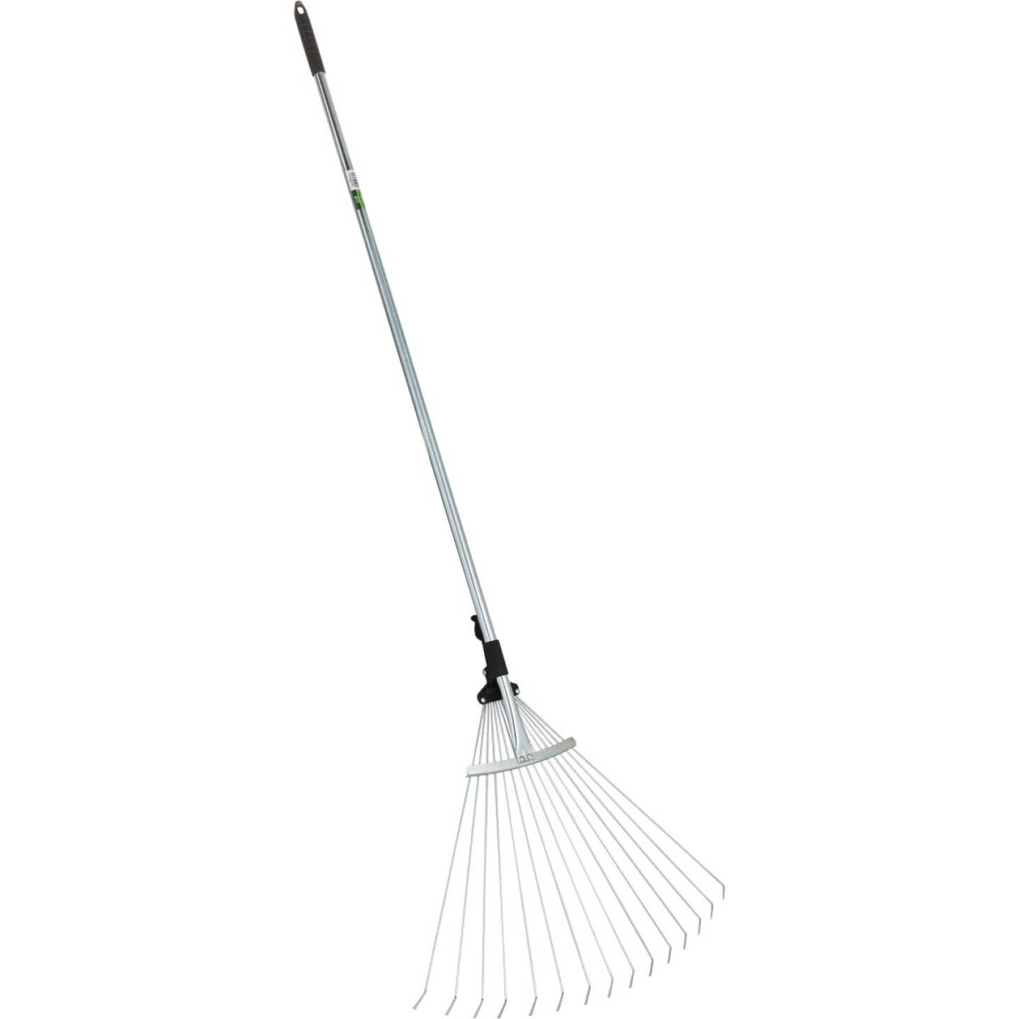 Best Garden 25 In. Adjustable Steel Leaf Rake with 48 In. Steel Handle (15-Tine) Image 3
