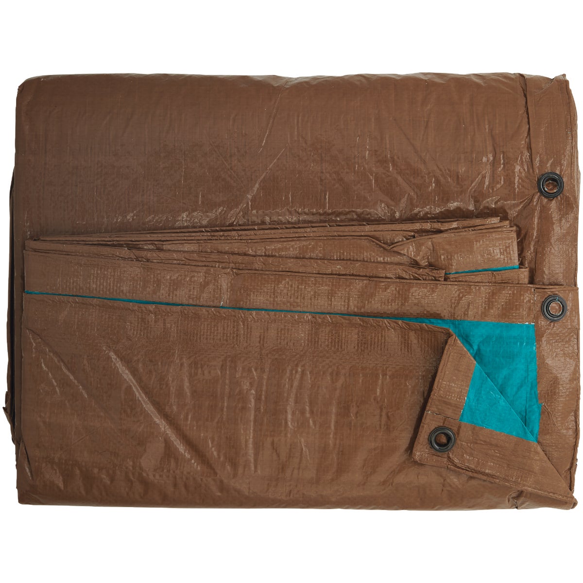 Do it Best 1 Side Green/1 Side Brown Woven 20 Ft. x 30 Ft. Medium Duty Poly Tarp Image 3