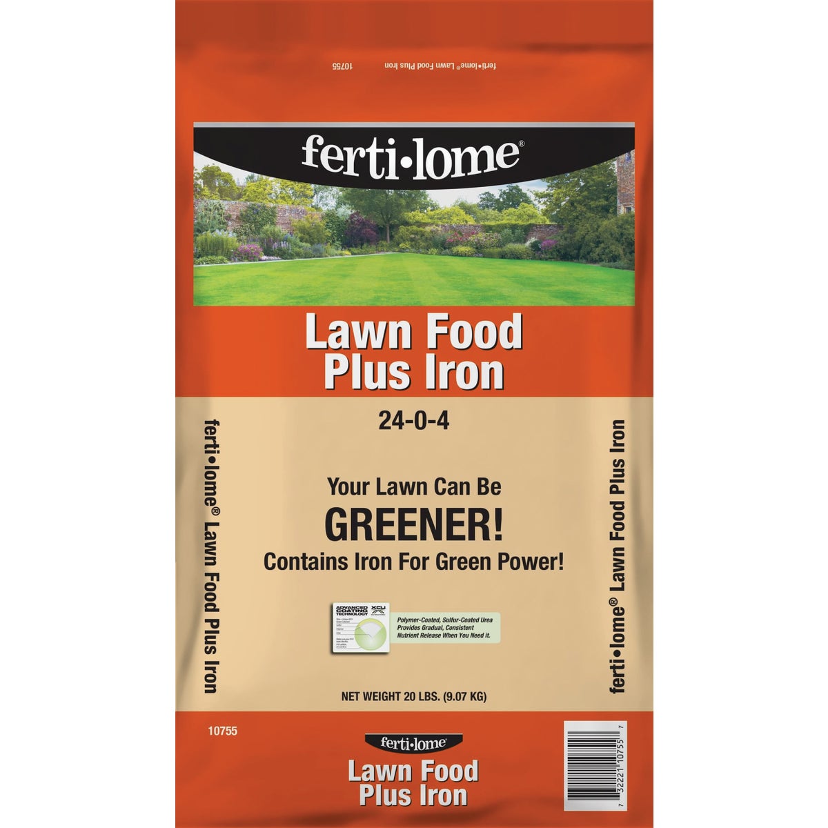 Ferti-lome 20 Lb. 5000 Sq. Ft. 24-0-4 Lawn Fertilizer Plus Iron