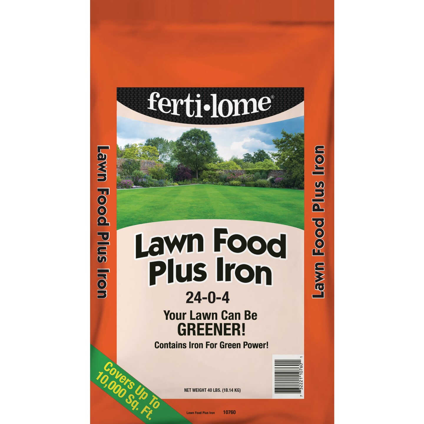 Ferti-lome 40 Lb. 10,000 Sq. Ft. 24-0-4 Lawn Fertilizer Plus Iron Image 1