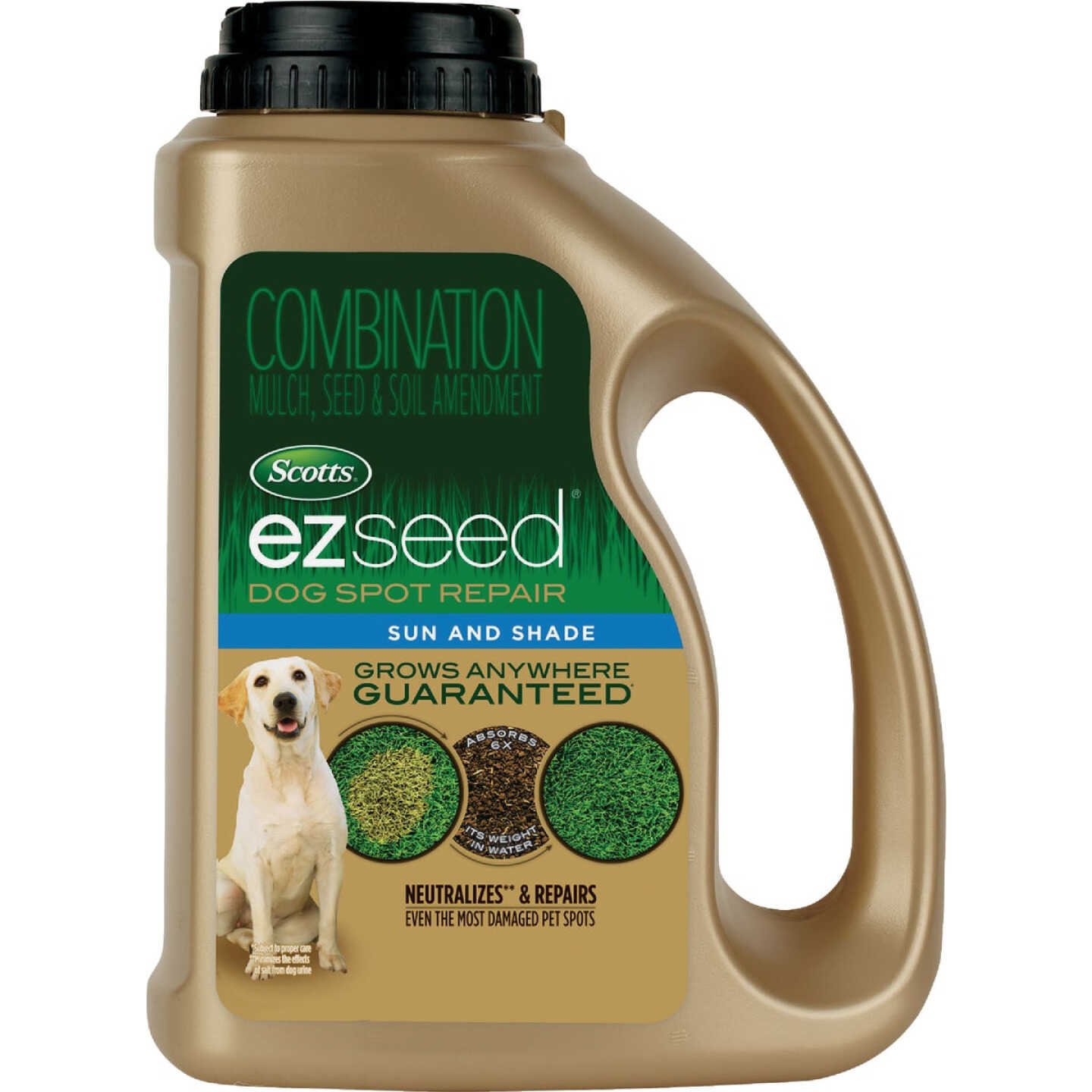 Scotts EZ Seed 2 Lb. Sun & Shade Dog Spot Repair Mulch, Seed and Soil Amendment Combination Image 1