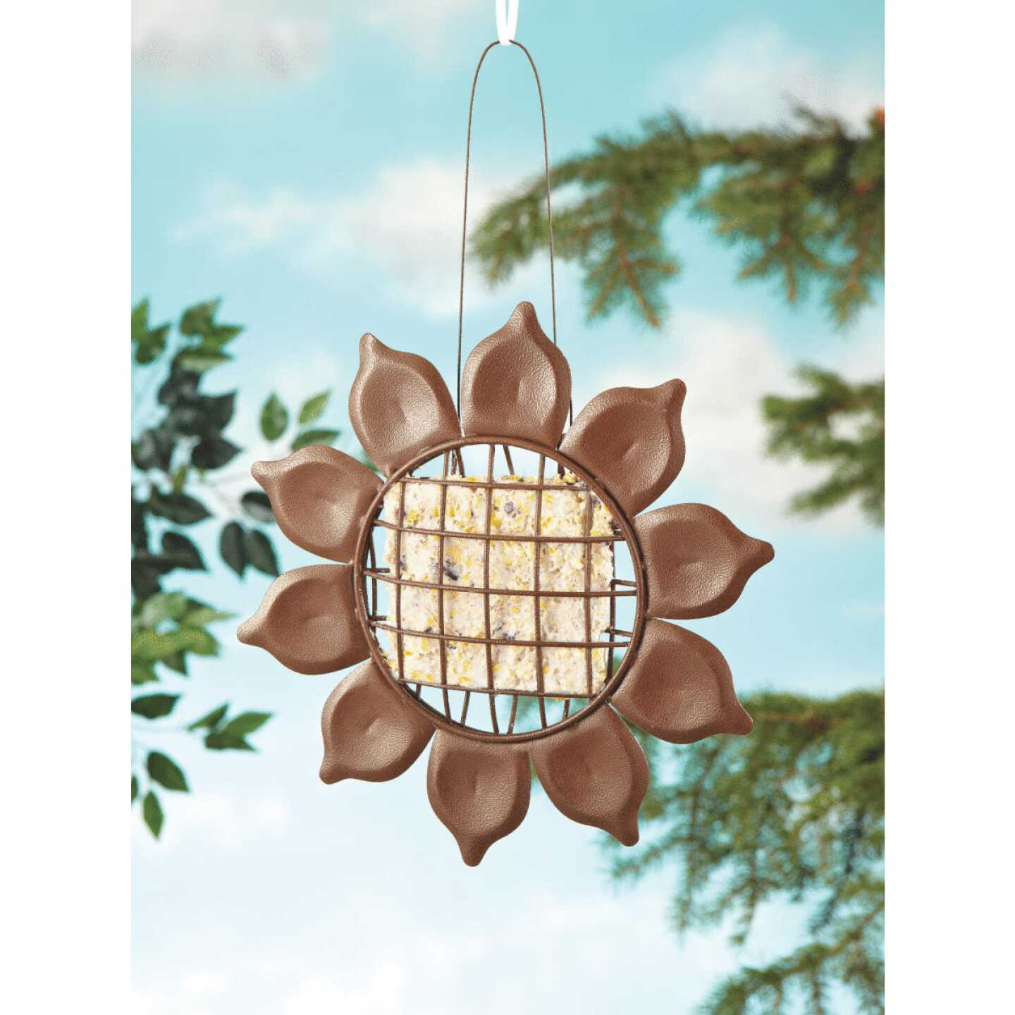 Northstates Bronze 1-Cake Metal Sunflower Suet Feeder Image 2
