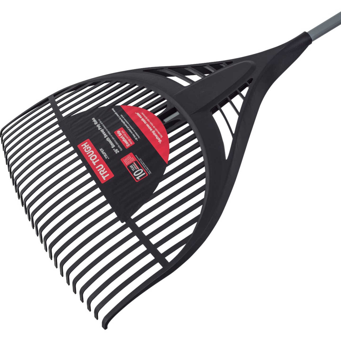 Truper Tru Tough 26 In. Poly Leaf Rake with 56 In. Steel Handle (26-Tine) Image 4