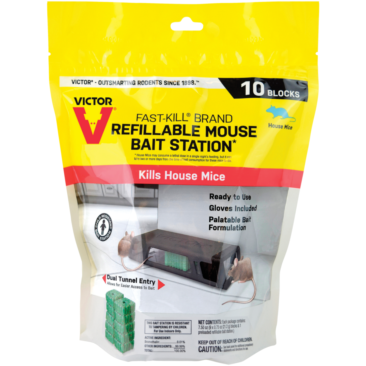 Victor Fast-Kill Refillable Mouse Bait Station (10-Refill) Image 1