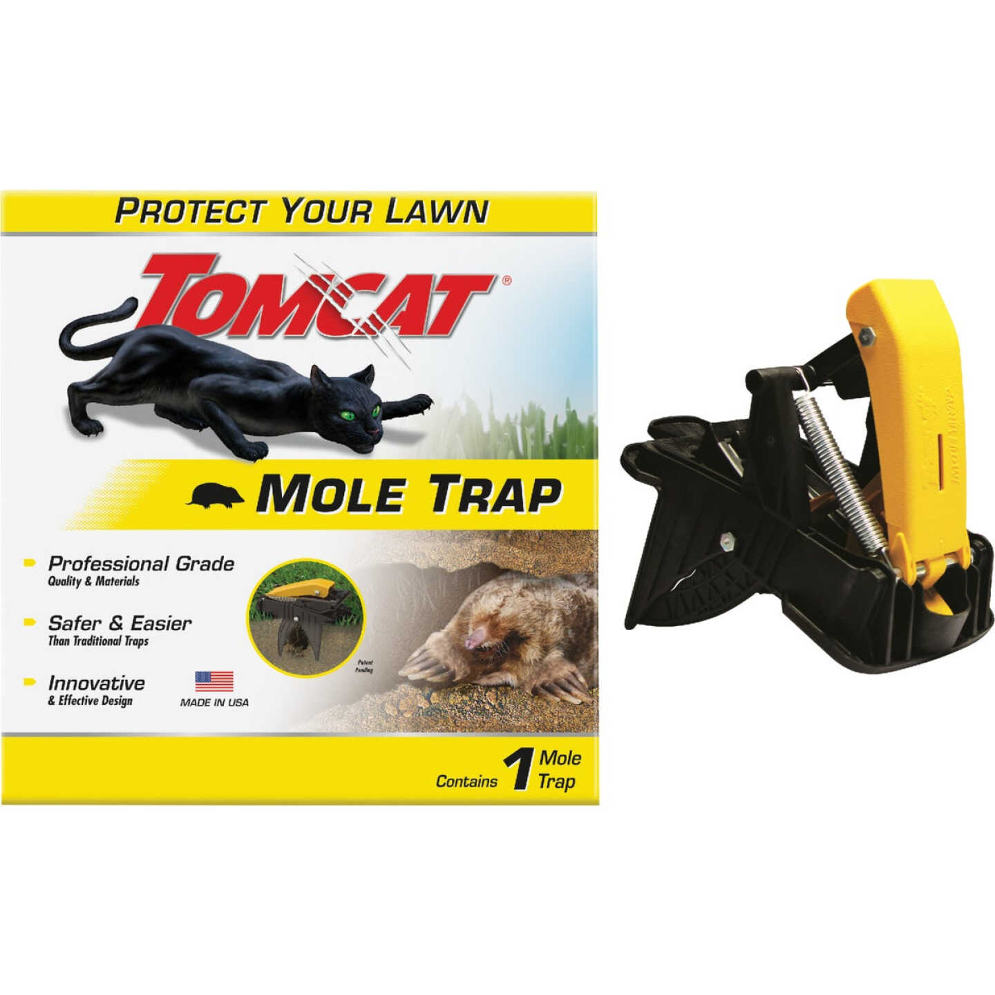 TOMCAT Protect Your Lawn Spring-Loaded Mole Trap Image 1