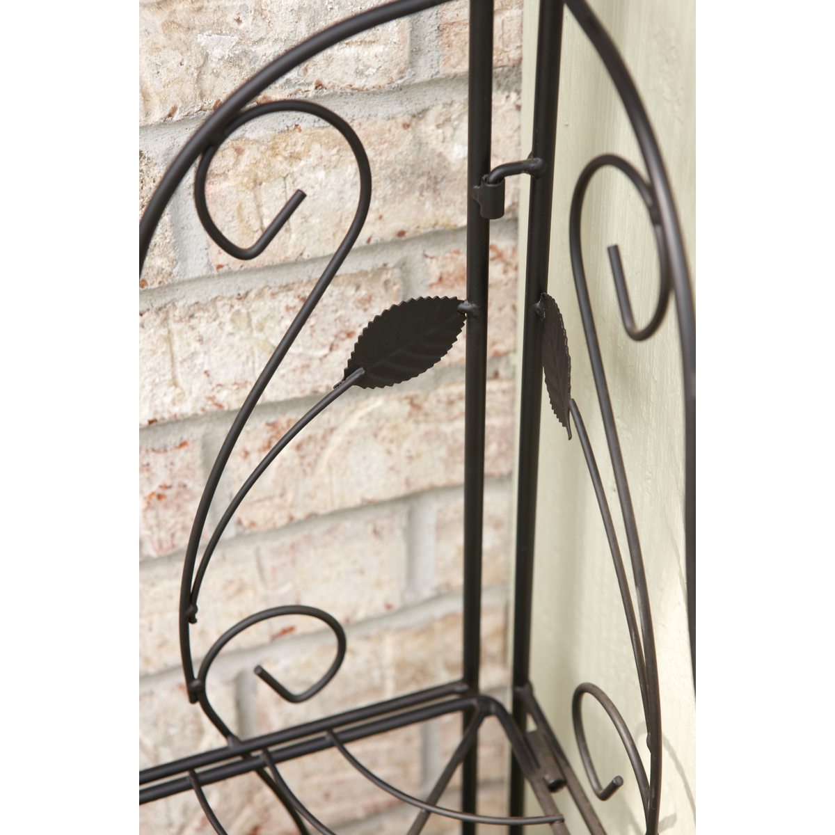 Best Garden Black Steel 45 In. Corner Plant Stand Image 3