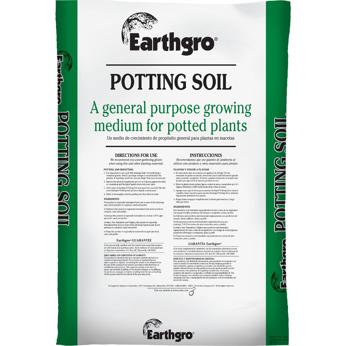 Earthgro 1 Cu. Ft. 52 Lb. All Purpose Indoor & Outdoor Plants Potting Soil Image 1