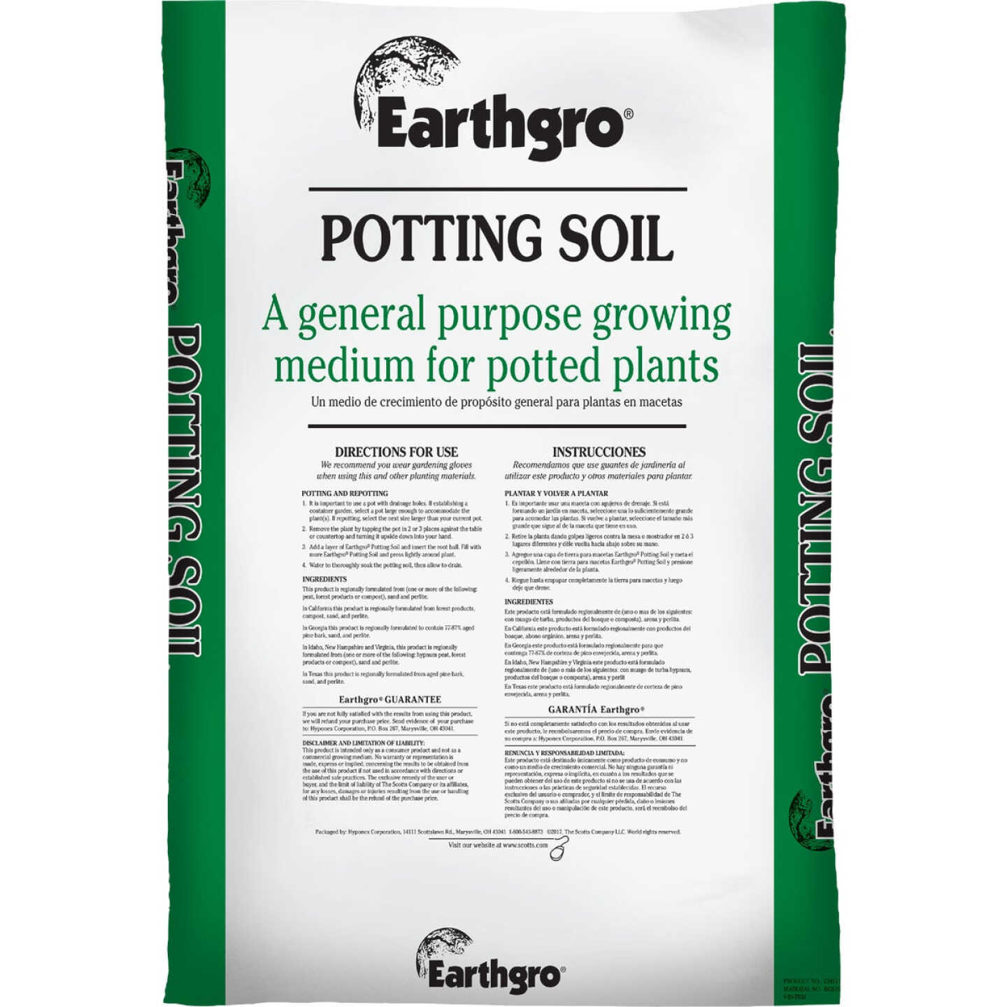 Earthgro 1 Cu. Ft. 52 Lb. All Purpose Indoor & Outdoor Plants Potting Soil Image 1