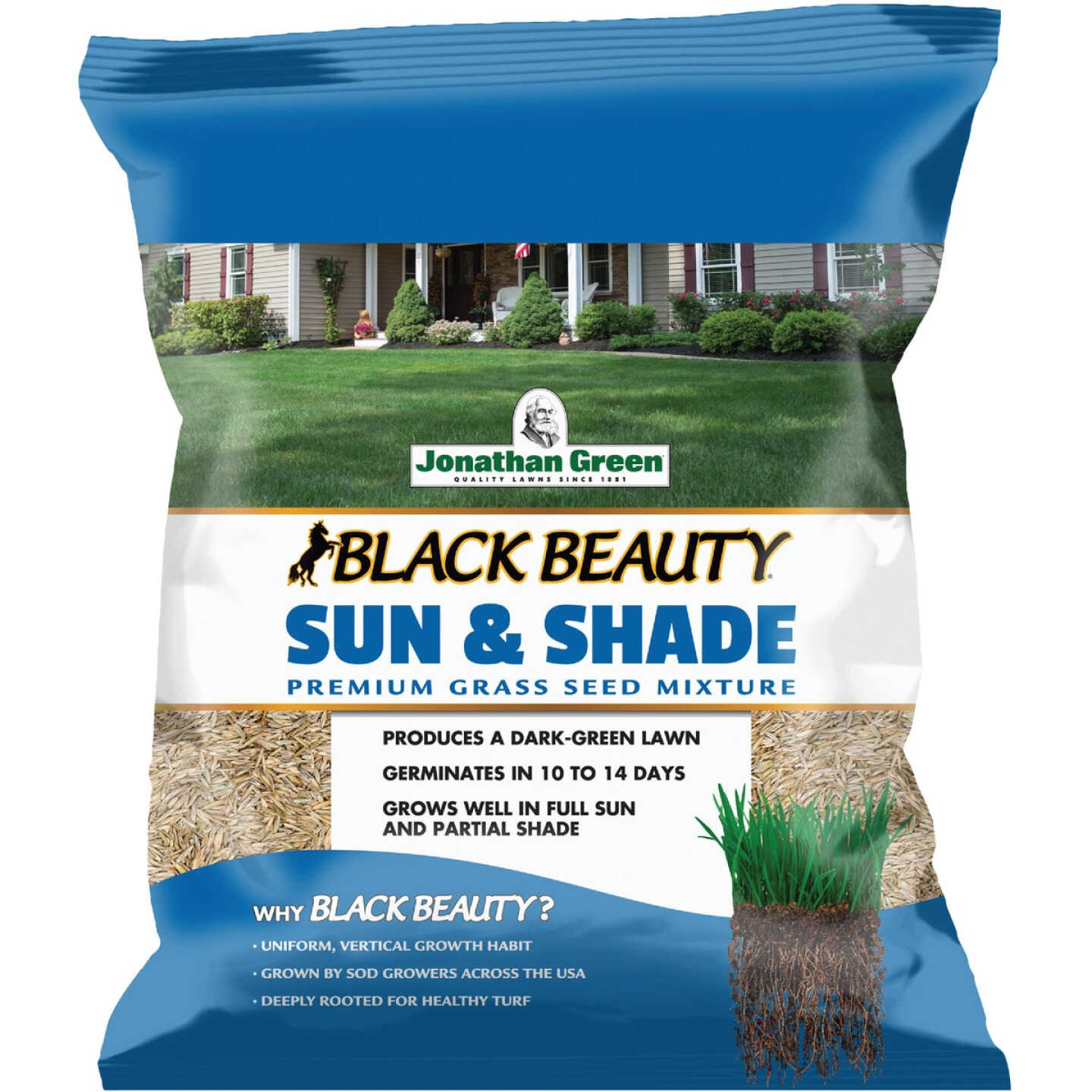 Jonathan Green Black Beauty 3 Lb. 1125 Sq. Ft. Coverage Sun & Shade Grass Seed Image 1