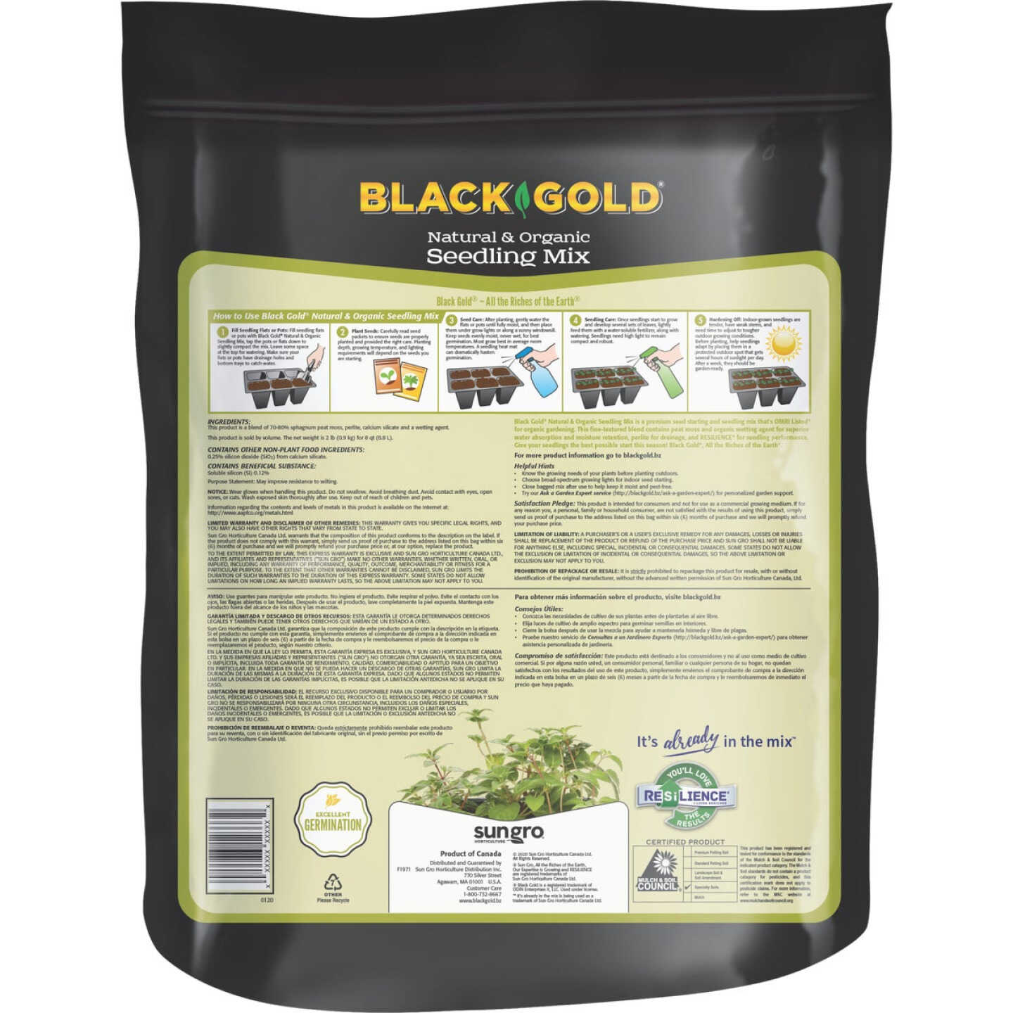 Black Gold 8 Qt. 6 Lb. All Purpose Container Potting Seed Starting Mix Image 5
