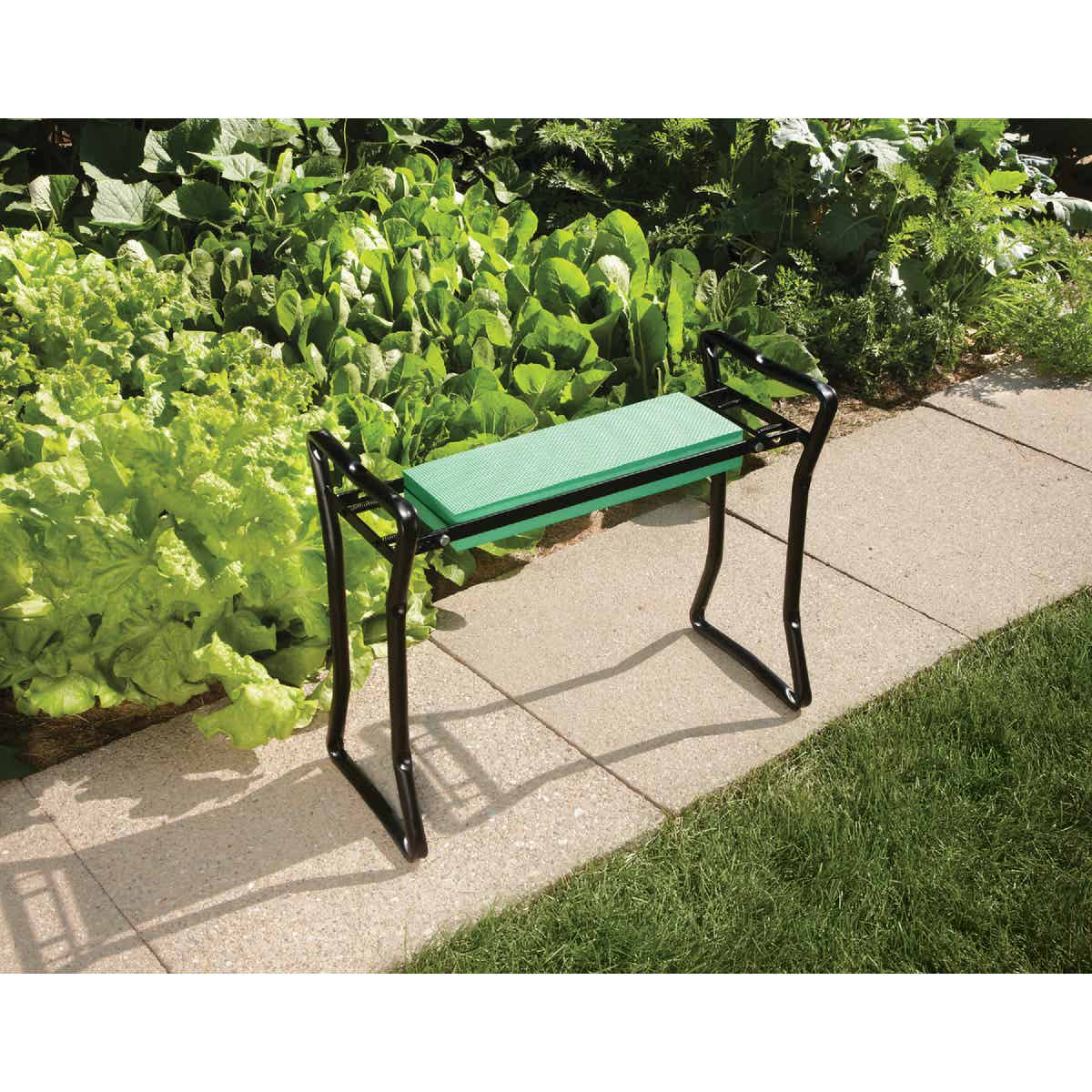 Best Garden Green Foam Pad with Black Steel Frame Garden Kneeler Bench Image 4
