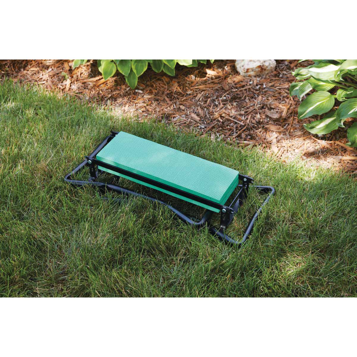 Best Garden Green Foam Pad with Black Steel Frame Garden Kneeler Bench Image 8