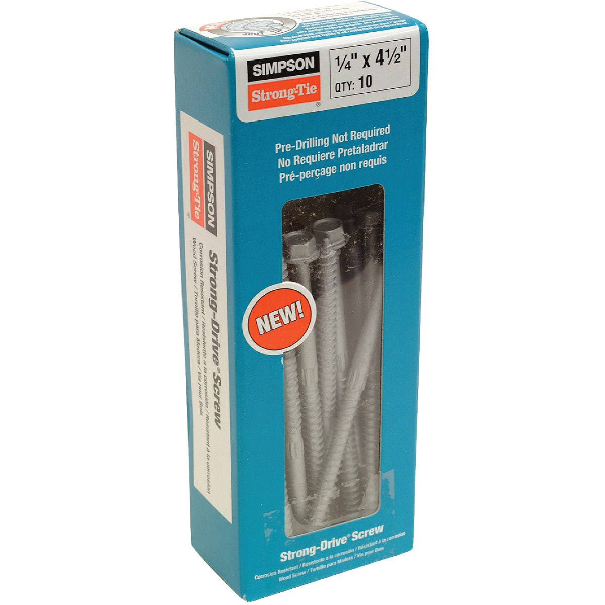 Simpson Strong-Tie Strong-Drive SDS 1/4 In. x 4-1/2 In. Heavy-Duty Connector Screw (10-Count)