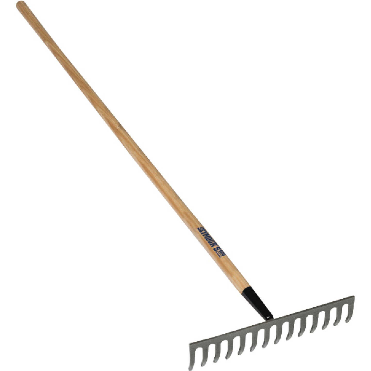 Seymour S400 Jobsite 15 In. 14-Tine Level Head Rake With Hardwood Handle Image 1