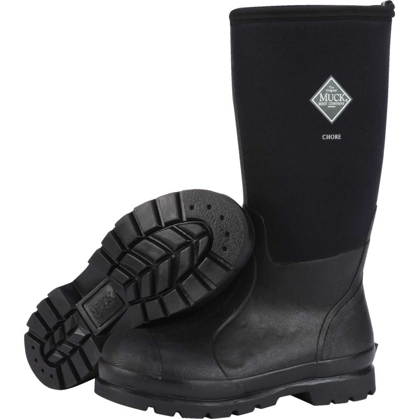 The Muck Boot Company Chore Classic Hi Men's Black Plain Toe Rubber Work Boot, Size 12 Image 1