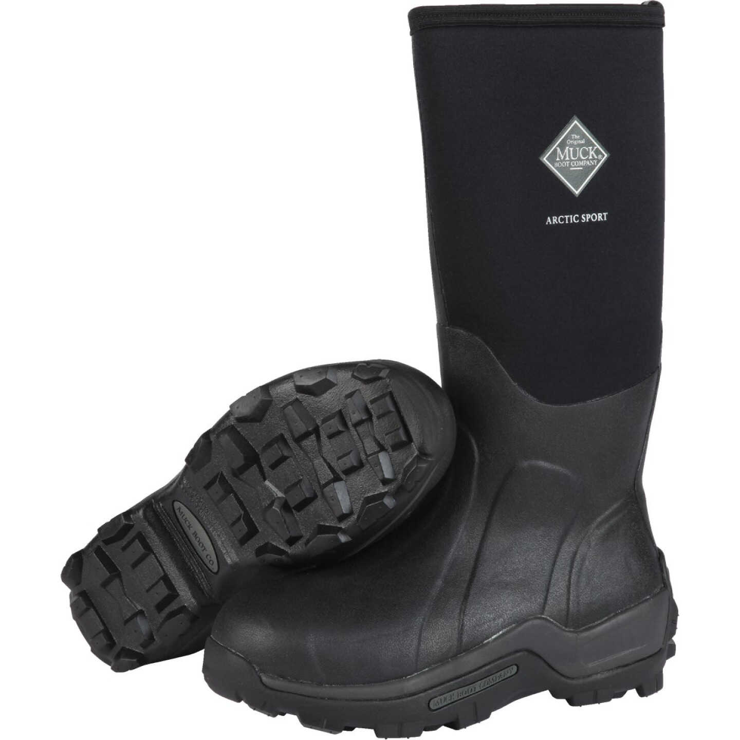 The Muck Boot Company Arctic Sport Men's Black Hi Performance Rubber Boot, Size 8 Image 1