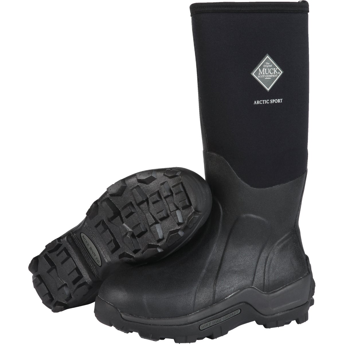 The Muck Boot Company Arctic Sport Men's Black Hi Performance Rubber Boot, Size 10
