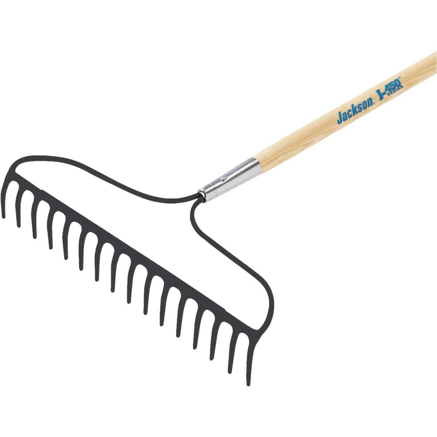 Jackson J-450 60 In. Wood Handle 16-Tine Bow Garden Rake Image 1