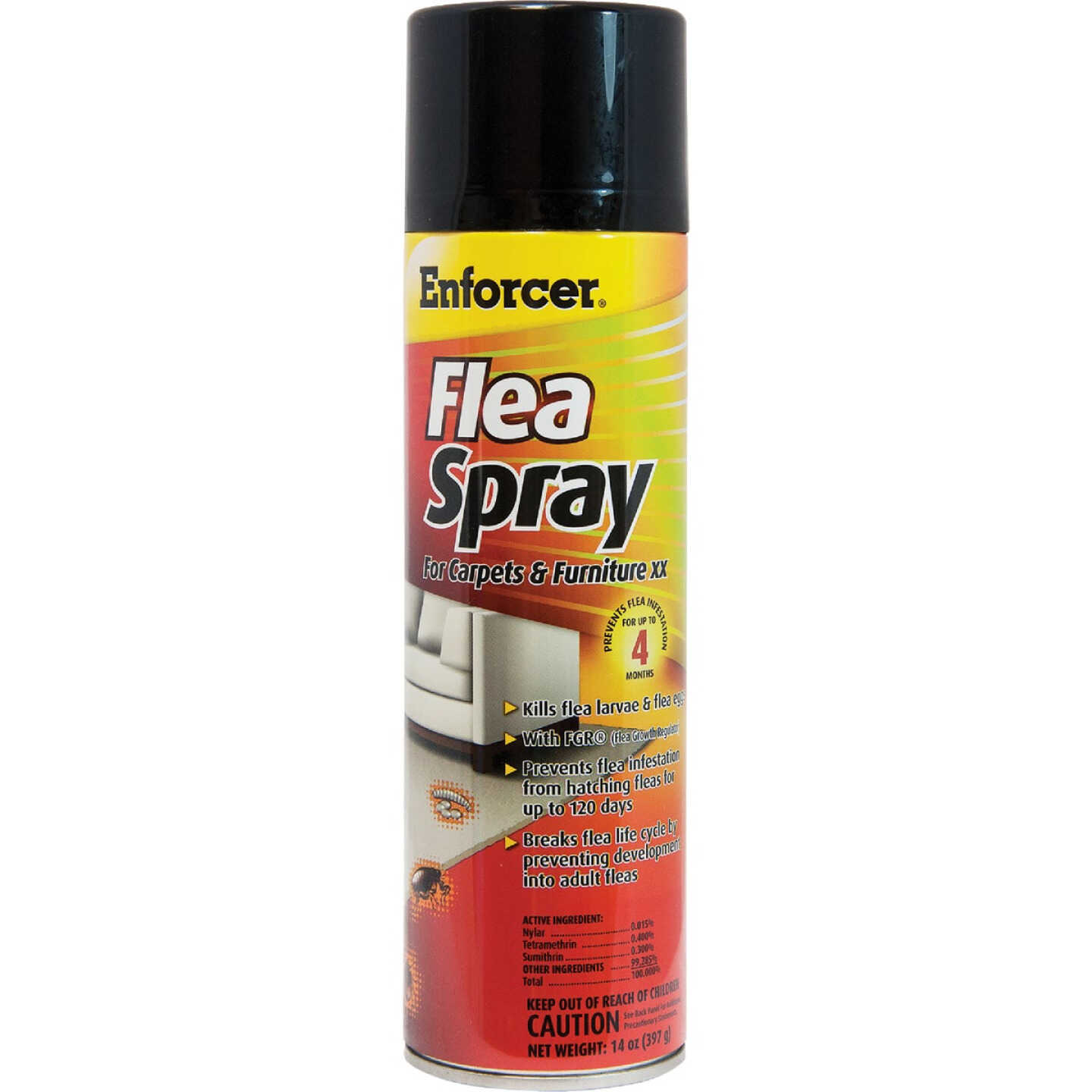 Enforcer 14 Oz. Aerosol Spray Tick & Flea Killer For Carpets And Furniture Image 1