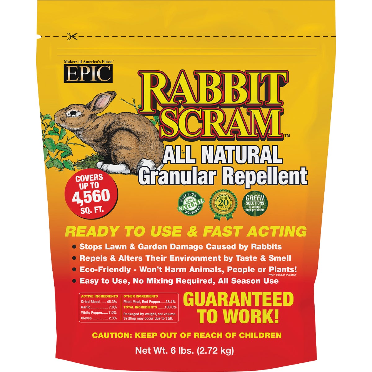 Rabbit Scram 6 Lb. Granular Organic Rabbit Repellent Image 1