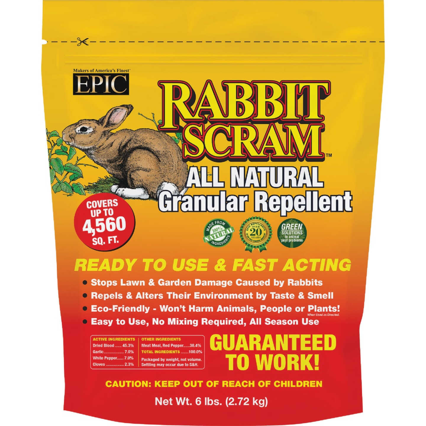 Rabbit Scram 6 Lb. Granular Organic Rabbit Repellent Image 1
