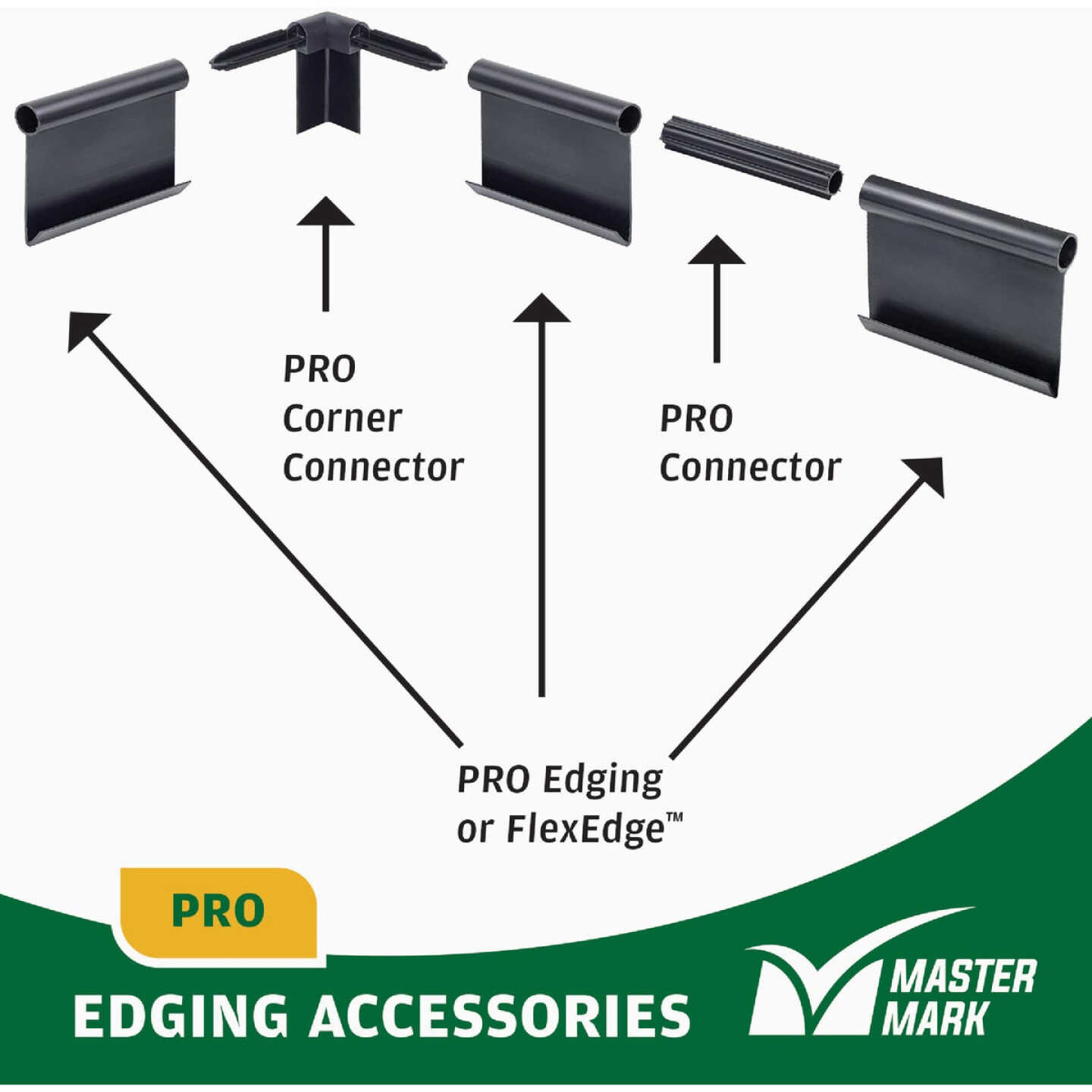 Master Mark Pro 90 Deg. Black Plastic Lawn Edging Coupler Image 4