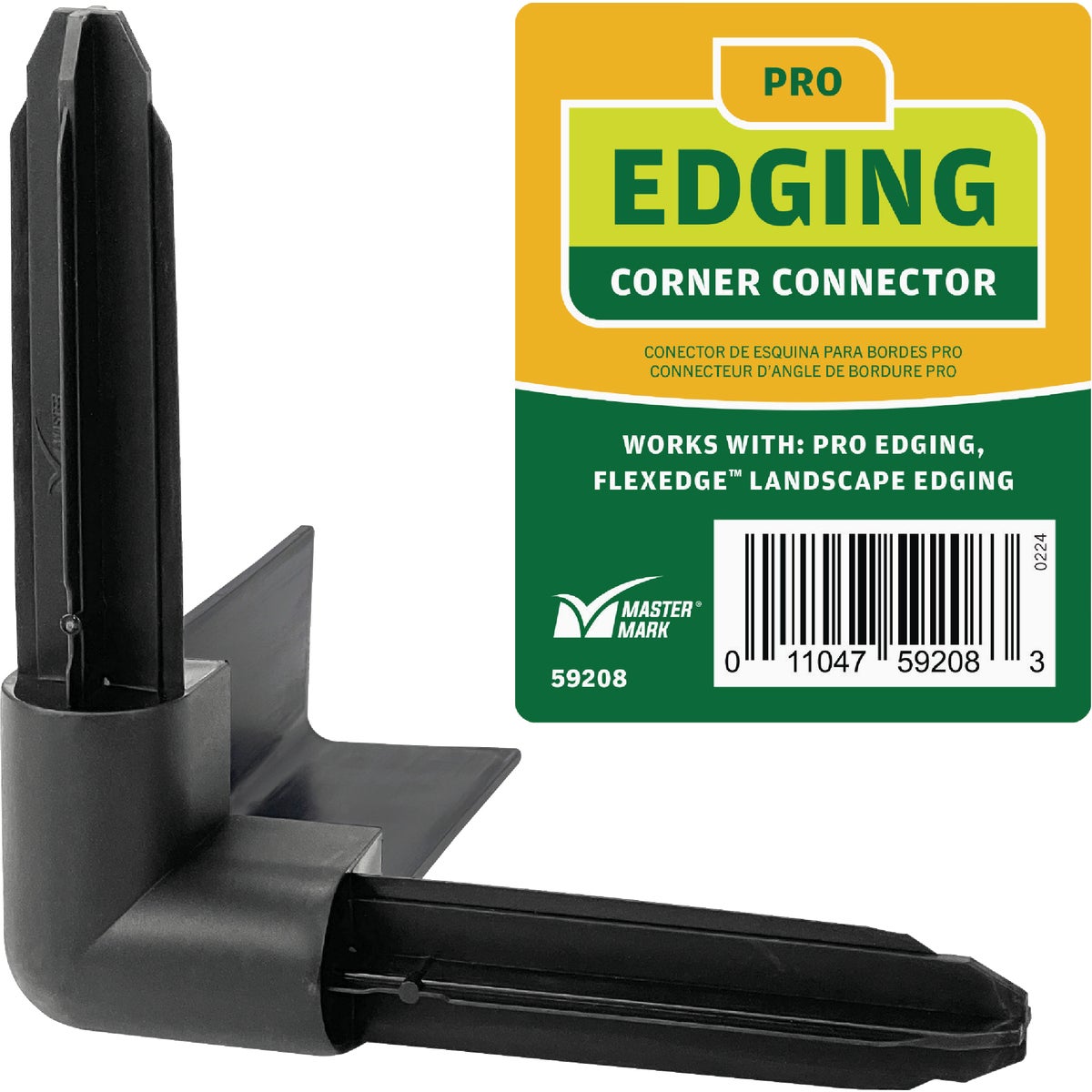 Master Mark Pro 90 Deg. Black Plastic Lawn Edging Coupler