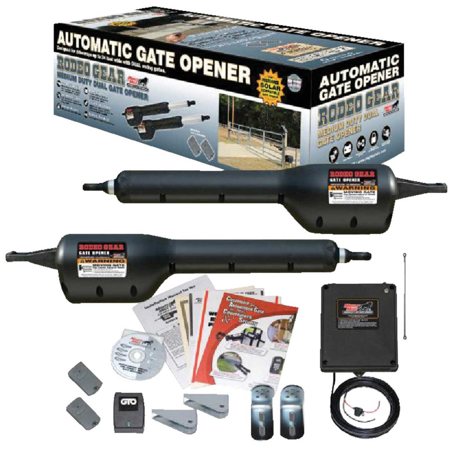 Mighty Mule MM372W 16 Ft. 550 Lb. Smart Dual Swing Gate Opener Kit Image 1
