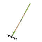 Ames 50.5 In. Wood Handle 7-Tine Level Garden Rake Image 1