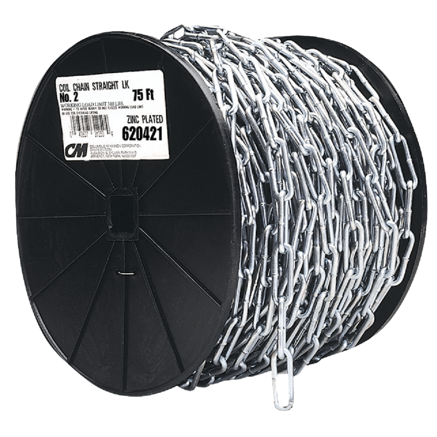 Campbell #2/0 40 Ft. Zinc-Plated Low-Carbon Steel Coil Chain Image 1