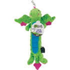 goDog Dragons Large Green Skinny Squeaky Plush Dog Toy Image 1